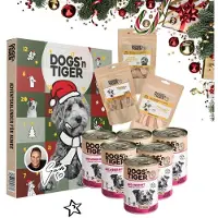 Dogs'n Tiger Dogs’n Tiger Guido Maria Kretschmer Adventskalender Hunde Box | Lamm mit Pastinake | Premium Fleischmahlzeiten & Snacks | Adventskalender Hund