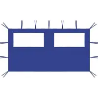 vidaXL "2026 Promotion" Pavillon-Seitenwand mit Fenstern 4x2 m Blau - Pavillons & Partyzelte CC3894