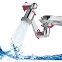 Markenlos Rotierende Wasserhahn-Befestigung - Drehbar für Küche und Badezimmer - Verstellbare Belüfter - Multifunktionale Wasserhahn-Befestigung Wasserfilterhahn