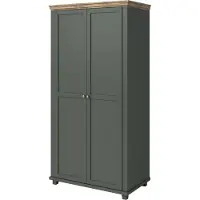 Masseno Drehtürenschrank EVOLETTA 108 cm Kleiderschrank Schlafzimmer Schrank 2-türig Grün