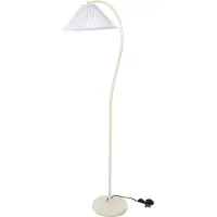 Lixada Moderne Stehlampe für Wohnräume Hohe Stehlampe Schlafzimmer Leseecke Lampe mit zeitgenössischem plissiertem Schirm Fußschalter Weißer Lampenschirm