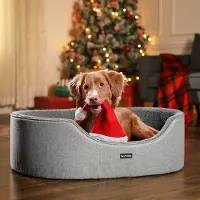 Famanu Hundebett Rund 83 x 63 x 27 cm - Grau