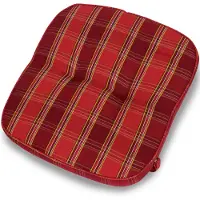 Kettler Herlag Hockerauflage Tilly 55x50x7cm Rot Kariert Fleckschutz