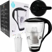 Dafi Crystal 2l Glasfilterkanne mit LED-Zähler + 1x Kartusche