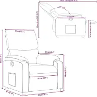 vidaXL Relaxsessel Schwarzer Stoff