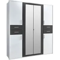 Wimex Kleiderschrank Vegas Schlafzimmerschrank Ausführung wählbarWeiß / Graphit