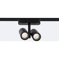 LEDKIA LED Strahler Doppelt Quarz Magnetschiene 25mm SuperSlim 16W 48V Schwarz 4000K tralweiß