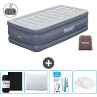 Bestway Luftmatratze - 1 Person - 97 x 191 x 51 cm - Grau - Inklusive Zubehör