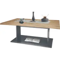 Vladon Couchtisch Beistelltisch Wohnzimmertisch Melo, Germany, in Anthrazit mit Tischplatte in Eiche Wotan 102 x 40 x 67,5 cm