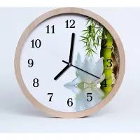 Tulup Holzuhr 30fi cm wanduhr - Bambus Bambus