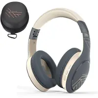 PowerLocus Over-Ear Bluetooth Kopfhörer, kabellos mit 3 EQ-Modi, 60h Akkulaufzeit, faltbares HiFi Stereo Headset mit Mikrofon & Komfortpolster
