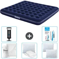 Bestway Luftmatratze – 2 Personen – 183 x 203 x 22 cm – Blau – im Lieferumfang enthalten Zubehör