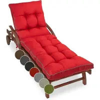Sunnypillow Liegenauflage 200 x 60 - Auflage für Gartenliege extra dick 13cm - Outdoor, wasserdicht, UV Lichtecht - Polster für Sonnenliege - Rot