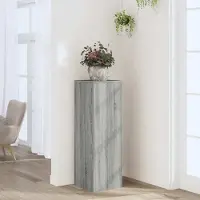 vidaXL "Rabatt" Garten-Hochbeet/Pflanzkasten/Pflanzenständer - Grau Sonoma 33x33x100 cm Holzwerkstoff - Beete CC23874