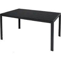 Inda Non-Wood Aluminium Gartentisch Esstisch anthrazit / schwarz 150x80cm