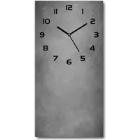 Tulup Wanduhr aus Glas – 30x60 cm - Glasbild - Glasuhr - Gehärtetes Glas -Konkreter Hintergrund