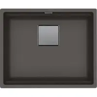 Franke Mythos KNG 110-52 Einbauspüle Schiefergrau Fragranite für Unterschrank ab 60 cm, Druckknopf - inkl.