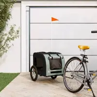 Prolenta Maison Exclusive - Fahrradanhänger Hunde Schwarz und Grau Oxford-Gewebe und Eisen