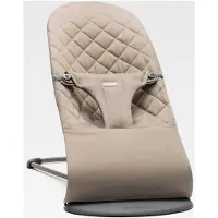 Markenlos Babywippe Bliss, Gewebt, Klassische Steppung, Sandgrau