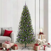 vidaXL "Schlussverkauf" Künstlicher Weihnachtsbaum(1 pc) - Kunstbaum/Tannenbaum - mit 300 LEDs Grün 210 cm PE und PVC C7897