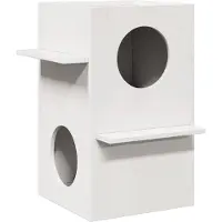 vidaXL "im Angebot" Katzenhaus Weiß 43x43x60 cm Massivholz Kiefer - Kratzbäume CC24495