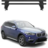Menabo Dachträger Grundtäger für BMW X1 F48 2019-2022 FL 50kg Alu Schwarz 2 tlg