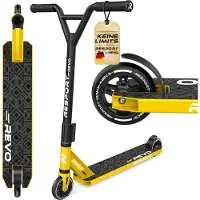 RE:SPORT Stunt Scooter REVO für Kinder & Erwachsene mit Ständer | Profi Stuntroller 100mm PolyurethanWheels & Y-Bar | Stuntscooter Kickscooter ABEC 9 Kugellager | Tretroller Trickroller