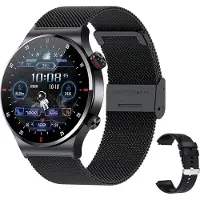 Lixada QW33 1,28 Zoll Smartwatch IP67 wasserdichte Sportuhr BT5.1 Intelligente Uhr Fitness Tracker Multifunktionsuhr Kompatibel mit Android5.0/iOS10.0