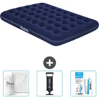 Bestway Luftmatratze - Französisches Bett - 137 x 191 x 22 cm - Blau - Im Lieferumfang enthalten Zubehör