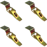 Markenlos Haspenverschluss - 4 Stück rostfreie Stahl Haspenclips - geeignet für Kisten und Schränke