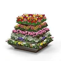 AvantGarden Hochbeet "HighBeet Rock X-tra" 5 Ebenen aus Cortenstahl