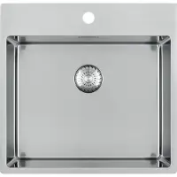 Caressi 1-Becken Spüle CAPPO 60517 mit Hahnbank / ab 60 cm Schrankbreite / Einbauspüle / Edelstahlspüle