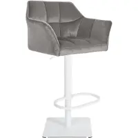 CLP Barhocker Damaso W Samt grau