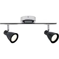 Paulmann Deckenlampe Spotlight 2Simple LED 2 x 3,5W GU10 230V Schwarz Silber