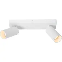Licht-Erlebnisse Spot Lampe Aluminium verstellbar Weiß GU10 2-flammig länglich Modern Strahler