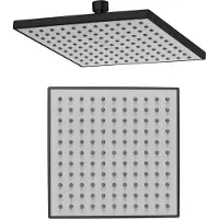 Aqualine Kopfbrause, 200x200mm, ABS/Schwarz matt