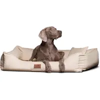 Tierlando MADDOX KOMFORT Hundebett Hundesofa Kunstleder S - XXL - Größe: 150x100cm | Farbe: 05 Creme