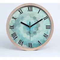 Tulup Holzuhr 25fi cm wanduhr - schwarze Spitzen - Abstraktion Hintergrund