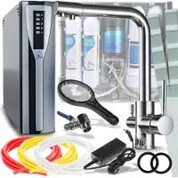 ARI Venom 1 3-Wege Küchenarmatur Chrom 360° mit RO Pad Umkehrosmose Wasserfilter Untertisch Nanofiltration