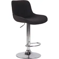 CLP Barhocker Lentini Stoff chrom schwarz