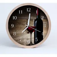 Tulup Holzuhr 30fi cm wanduhr - Wein
