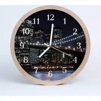 Tulup Holzuhr 30fi cm wanduhr - Stadtgebäude Stadt