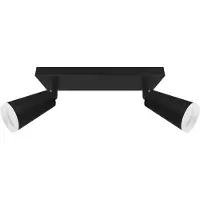 Licht-Erlebnisse Deckenstrahler Aluminium GU10 verstellbar Schwarz 2-flammig länglich Spot Lampe Decke