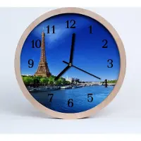 Tulup Holzuhr 20fi cm wanduhr - Der Himmel über Paris