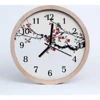 Tulup Holzuhr 30fi cm wanduhr - Blumen