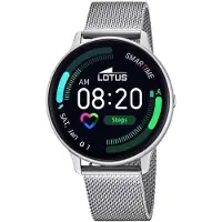 Lotus Smart Watch 50014 A Unisex Edelstahl Armband 42.6 mm Gehäuse Full Touch Display Fitness Uhr Puls HRV Musiksteuerung Kamera Fernbedienung