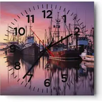 ARTTOR Wanduhr - Quadrat - Glasuhr - Marina Westen Die Sonne - 40x40cm - Schleichendes Uhrwerk - Lautlos - zum Aufhängen bereit - Dekoration Modern - Wanddekoration aus Glas - C4AC40x40-4645