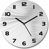 Tulup Wanduhr aus Glas 30fi Glasbild Glasuhr Gehärtetes Glas - schwarze-zeiger - Abstraction lines