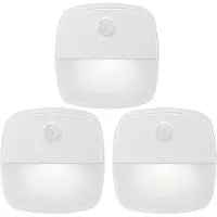 Lapalife 3 Stück LED Nachtlicht Batteriebetrieben Weiß mit Bewegungsmelder für Treppe, Schlafzimmer, Flur