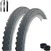 Maxxi4you 2 x VEE Rubber V185 24" Fahrradreifen Schwarz 47-507 (24 x 1.75) + 2 x passende Schläuche AV inkl. Reifenheber